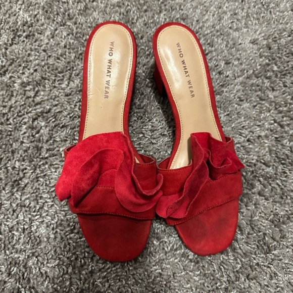 Who What Wear Red Heels SIZE 8 - Picture 4 of 5